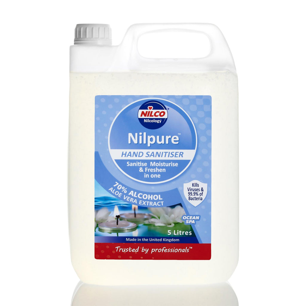 Nilco Nilpure Moisturising Fragranced Hand Sanitiser Ocean Spa Re-Fill -5L