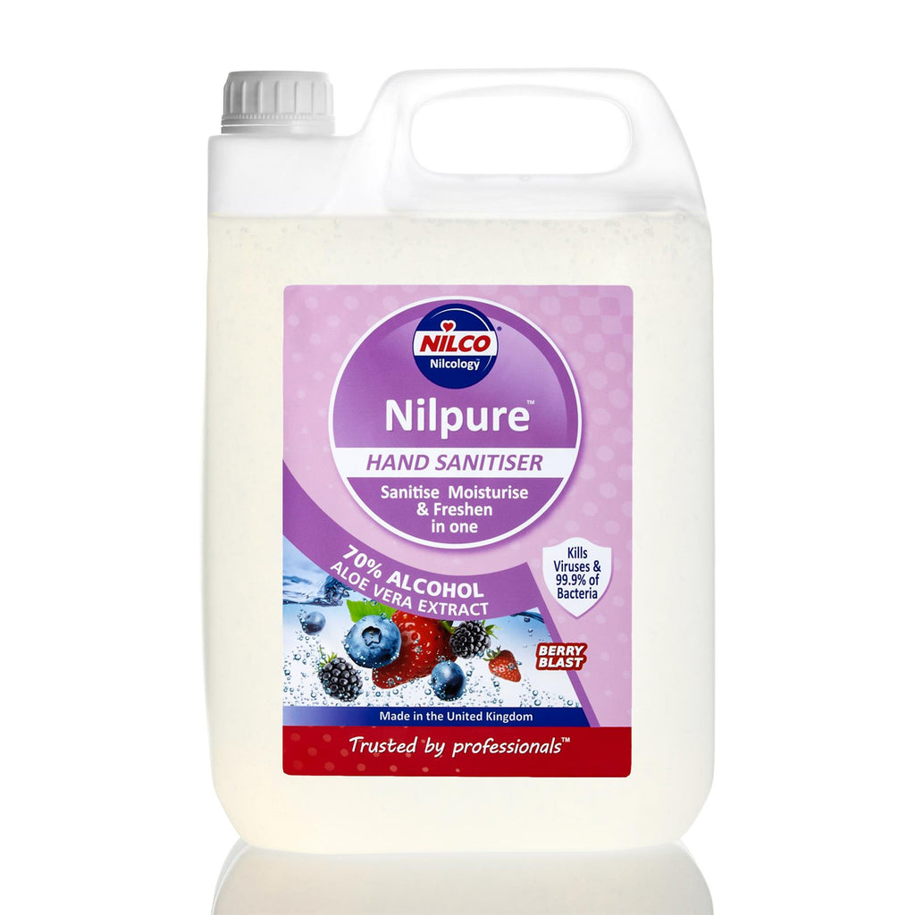 Nilco Nilpure Moisturising Fragranced Hand Sanitiser Berry Blast Re-Fill - 5L